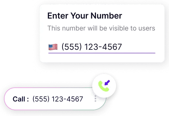 Dedicated phone number for inbound calls